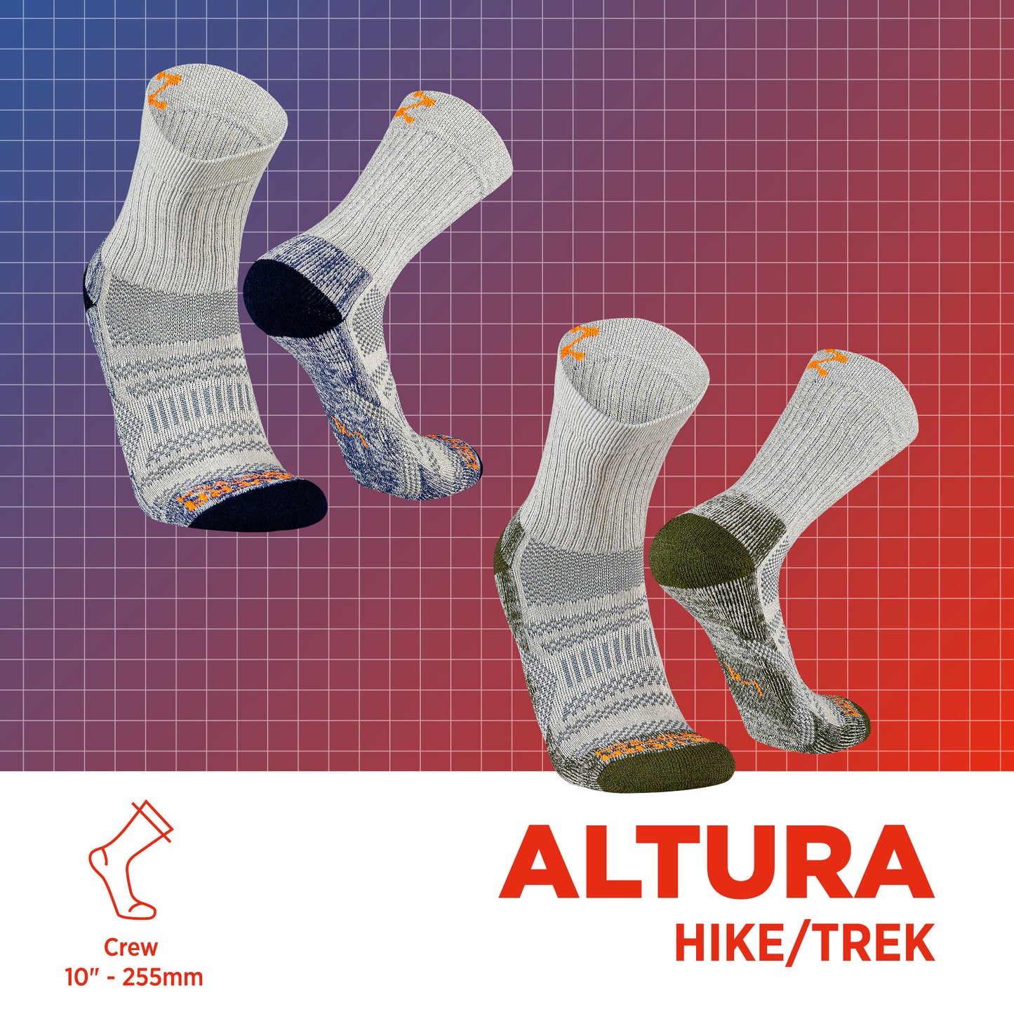 ALTURA Medias deportivas de Algodón Pima, 2 pares