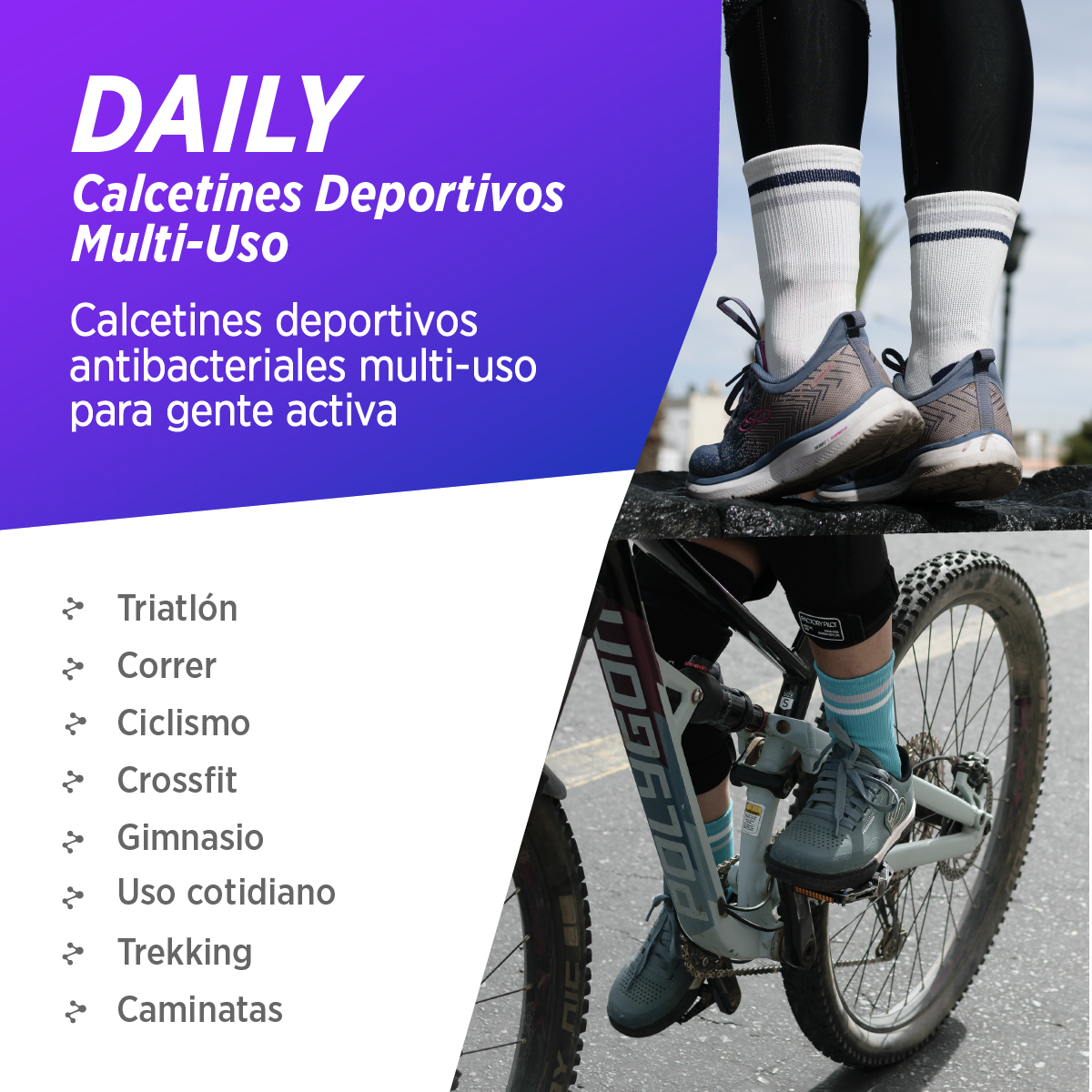 Medias cortas deportivas Multi-uso casuales | DAILY