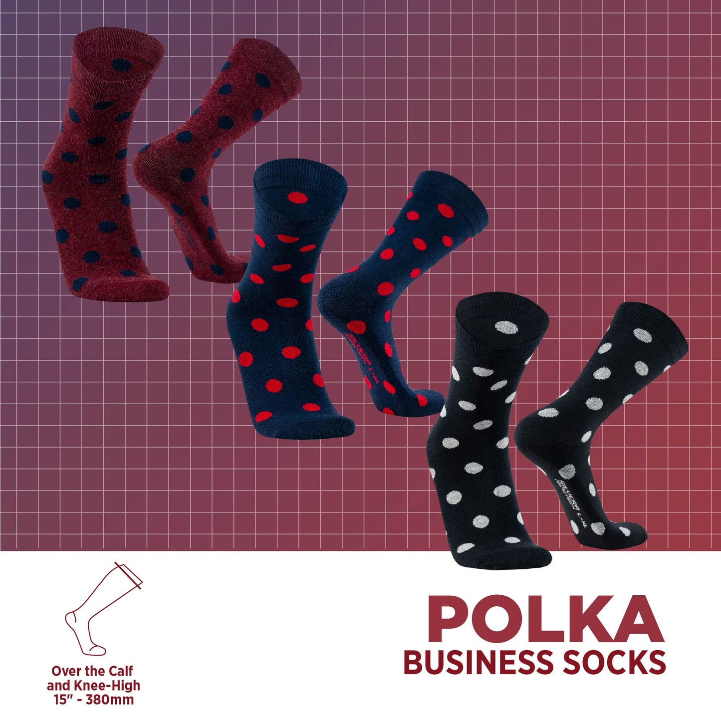 Medias de Vestir Unisex | Polka, 03-Pack