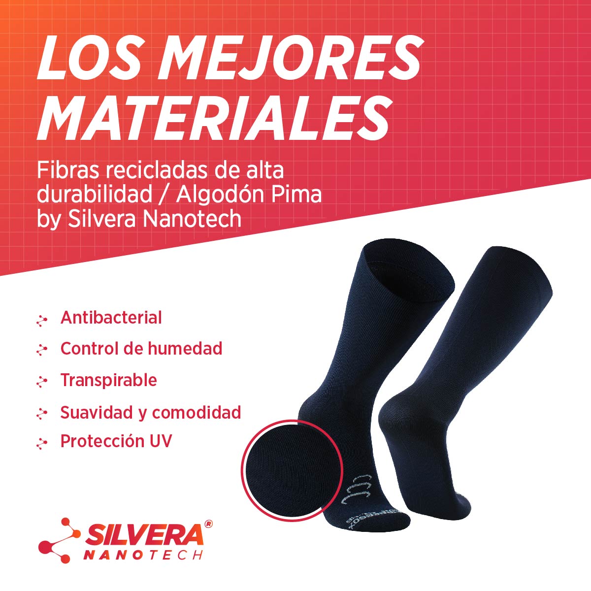 Pulsar Cotton | Medias de Compresion 15-20 mmHg