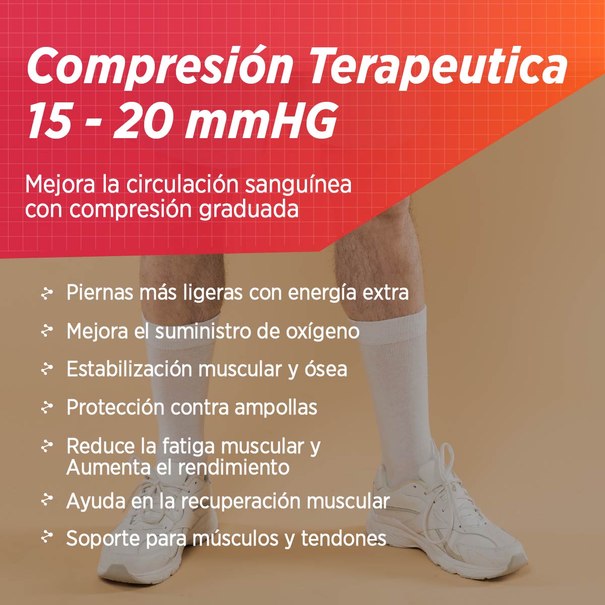 Pulsar Cotton | Medias de Compresion 15-20 mmHg