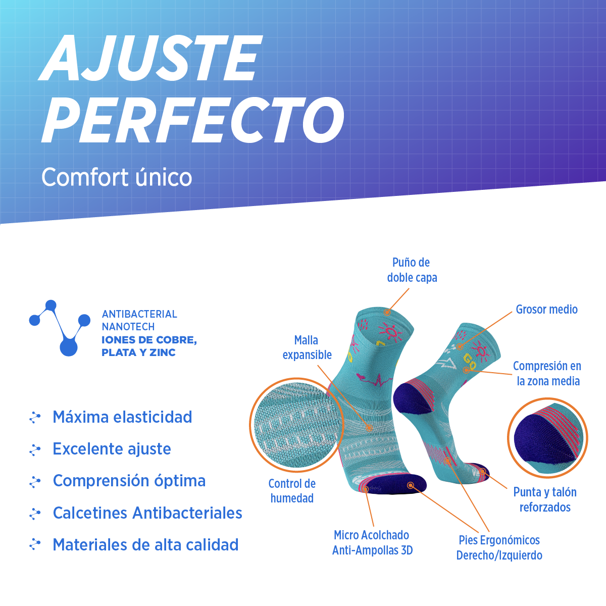 Medias deportivas para running | RUN ACTIVE GO