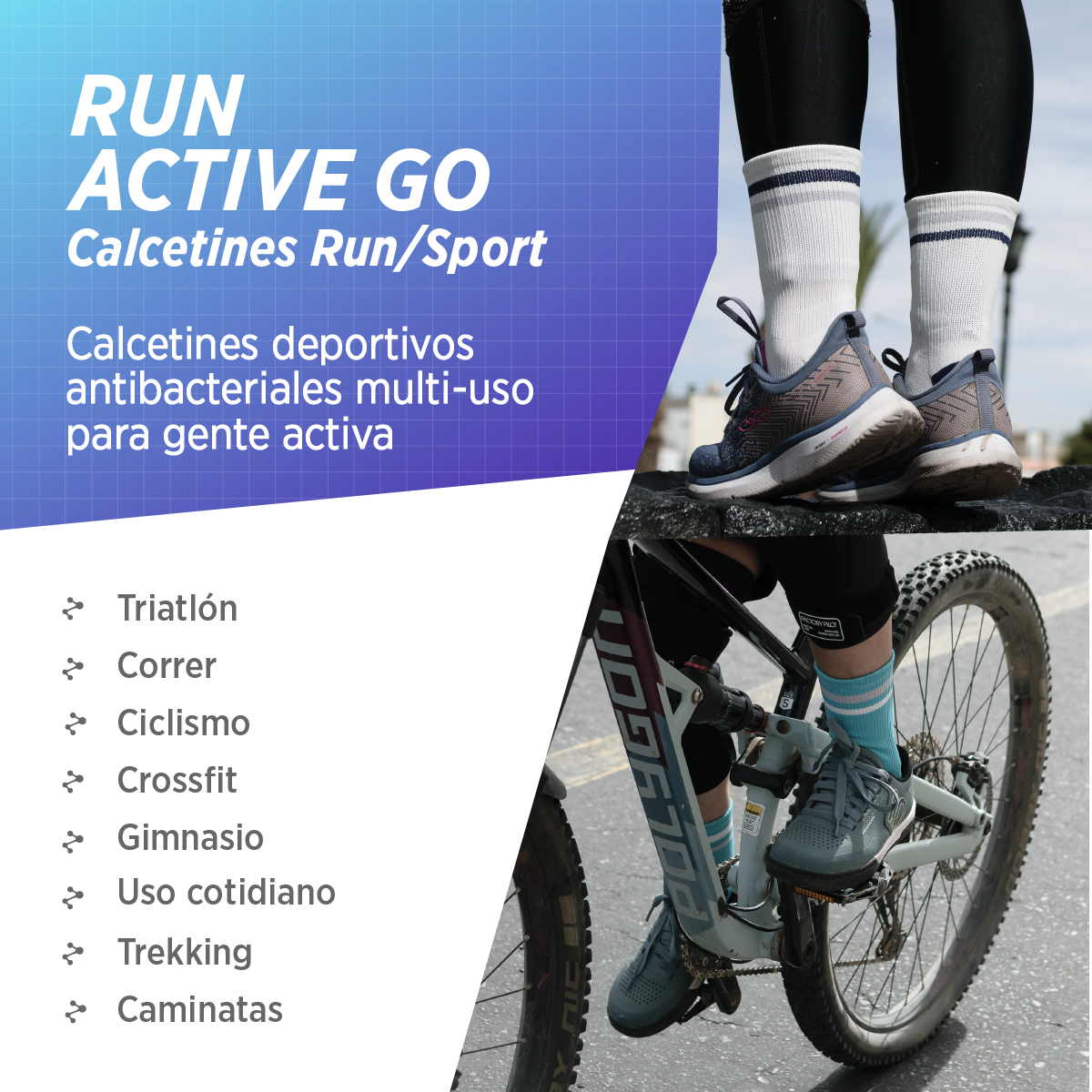 Medias deportivas para running | RUN ACTIVE GO