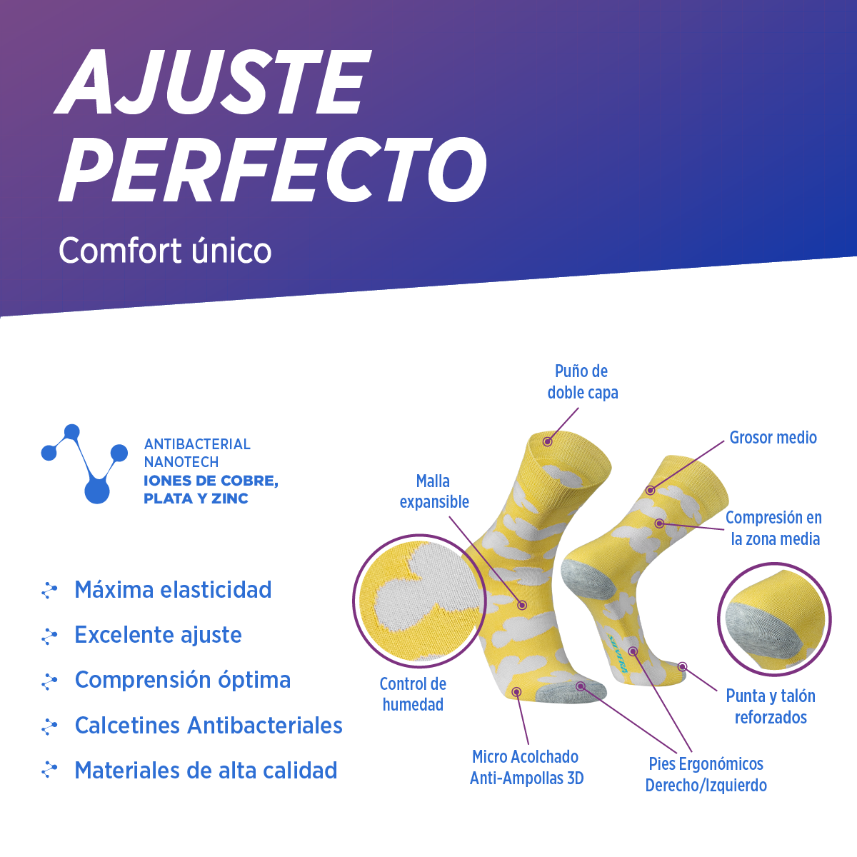 Medias casuales para hombre y mujer | CLOUD STEP