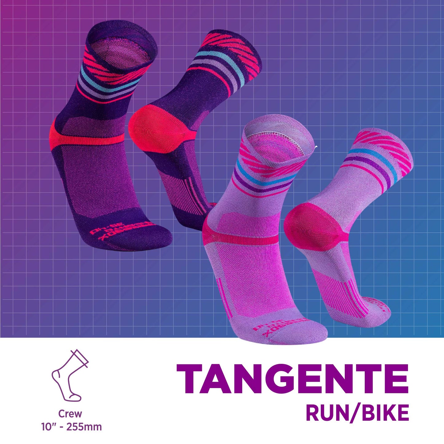 Medias Running Ciclismo TANGENTE, 2 Pares (Ultra Light)