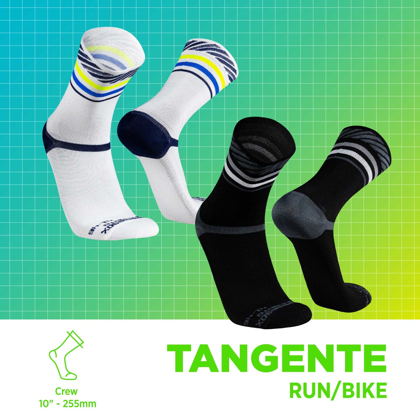 Medias Running Ciclismo TANGENTE, 2 Pares (Ultra Light)