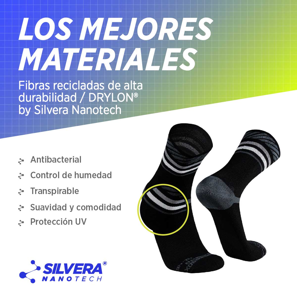 Medias Running Ciclismo TANGENTE, 2 Pares (Ultra Light)