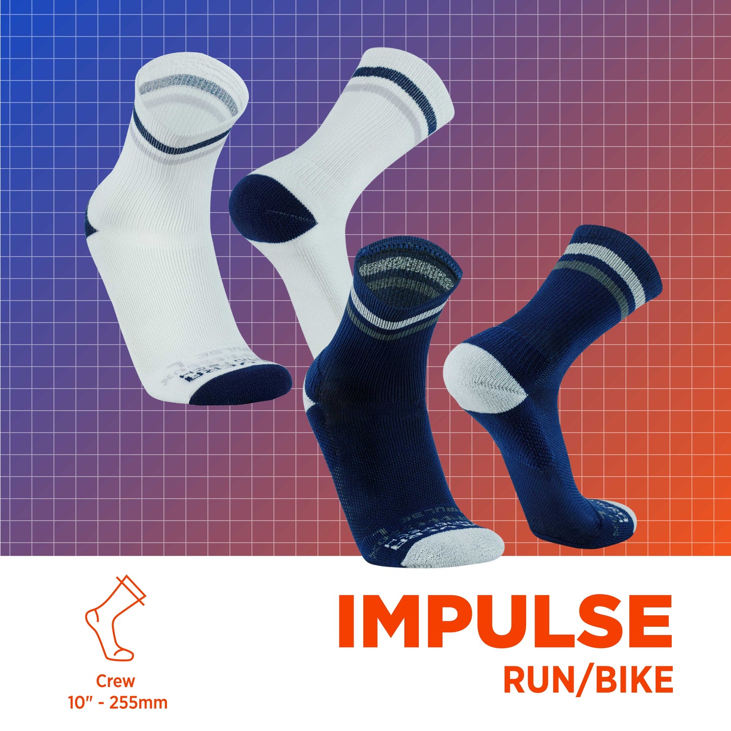 IMPULSE Medias deportivas de Compresión, 2 Pack