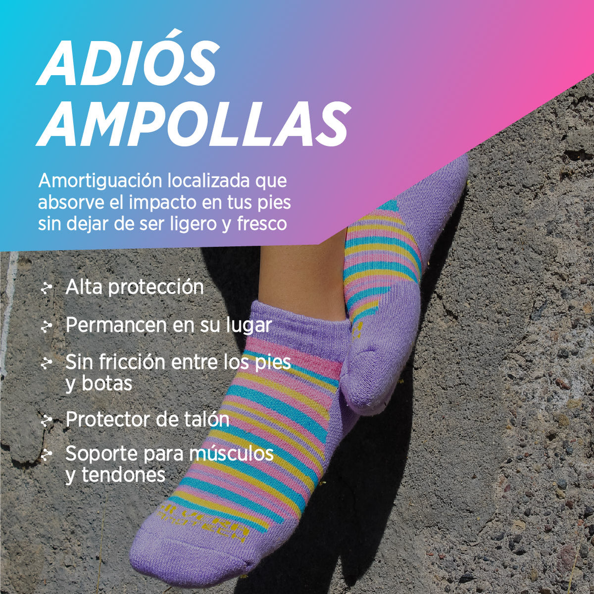 Calcetines de compresión pura, antiampollas: calcetines deportivos que  absorben la humedad para hombres y mujeres.