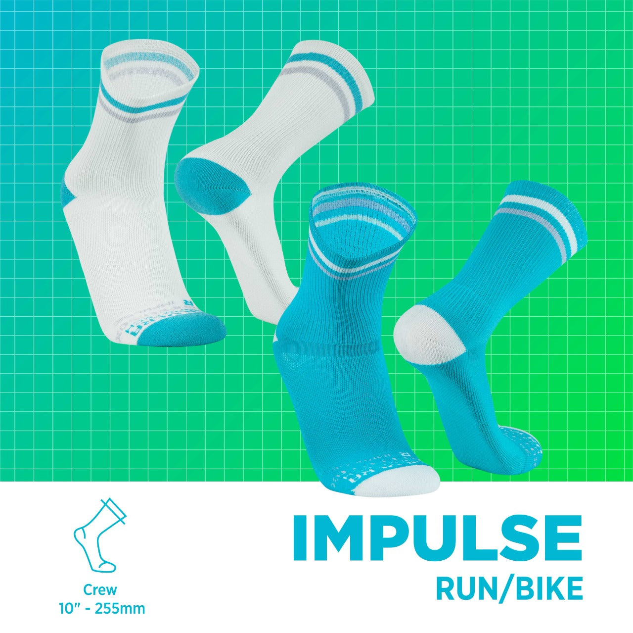IMPULSE Medias deportivas de Compresión, 2 Pack