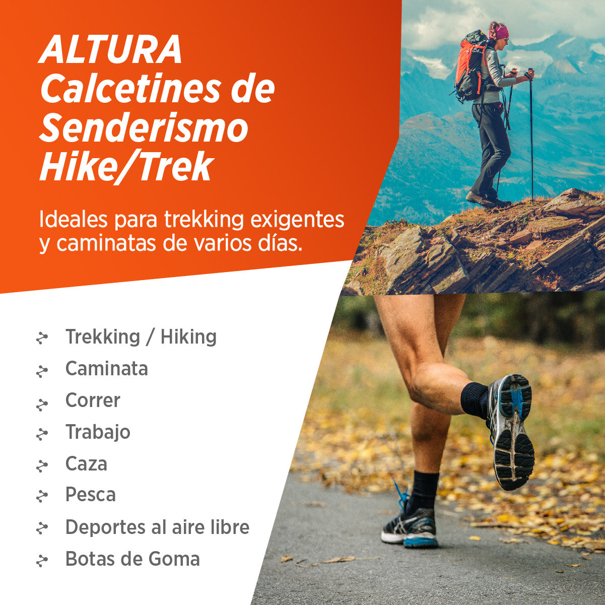 ALTURA Medias de Trekking, 2 Pack