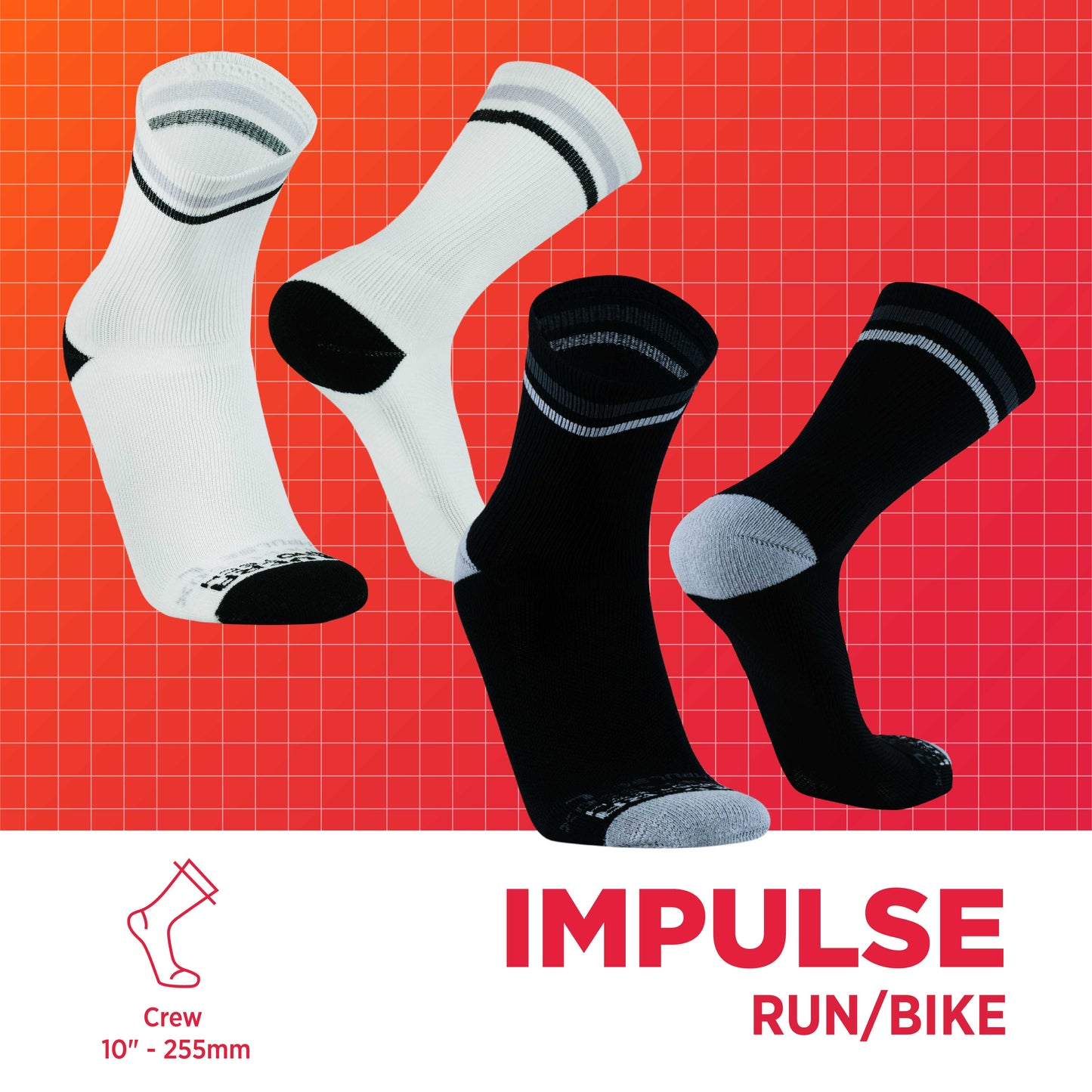 IMPULSE Medias deportivas de Compresión, 2 Pack