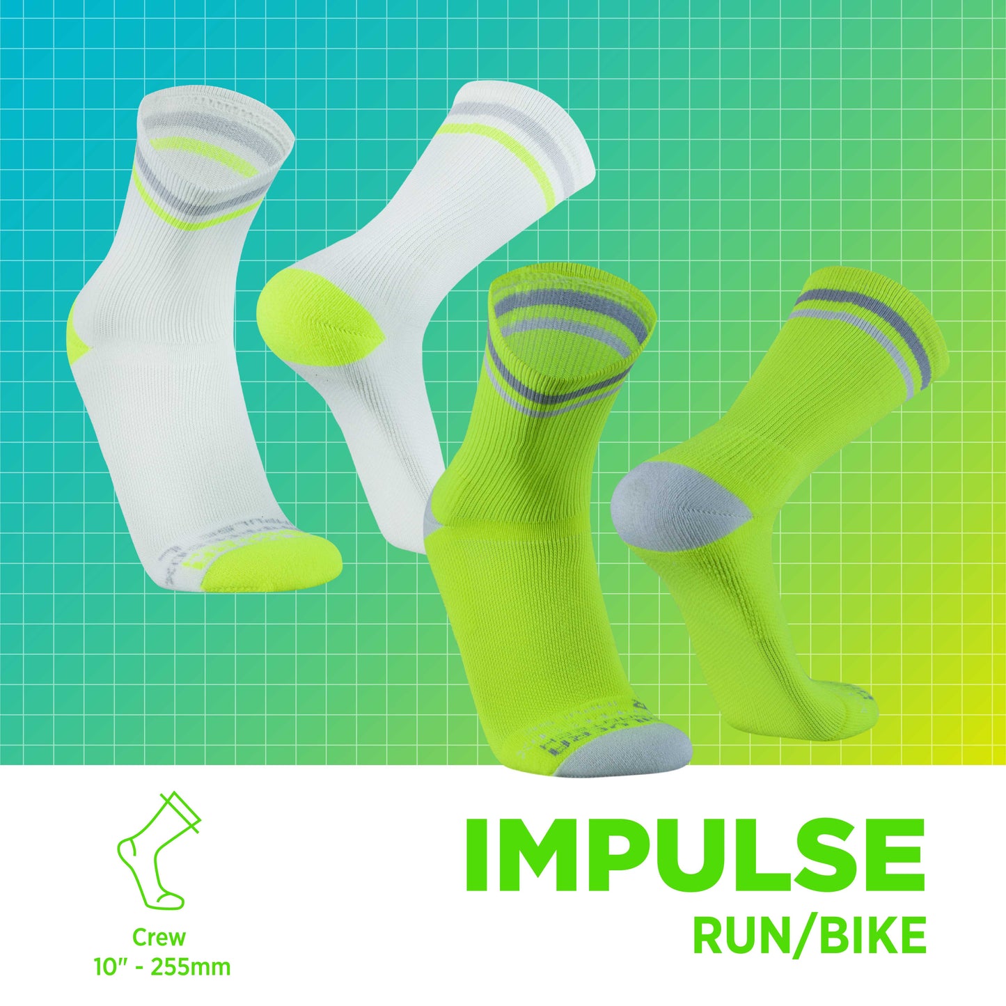 IMPULSE Medias deportivas de Compresión, 2 Pack