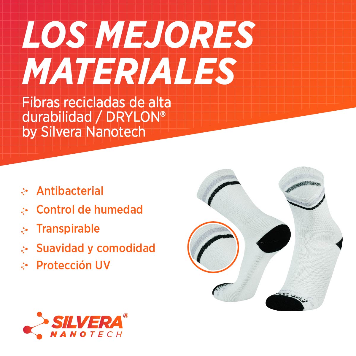IMPULSE Medias deportivas de Compresión, 2 Pack