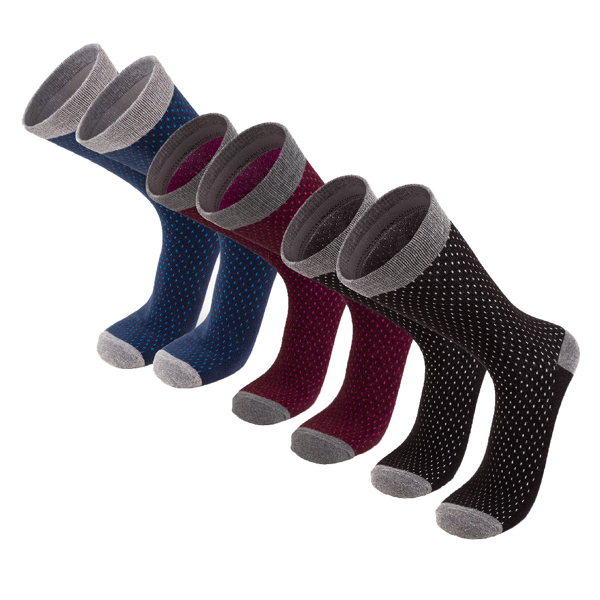 Medias de Vestir | Dots Negro, 03-Pack