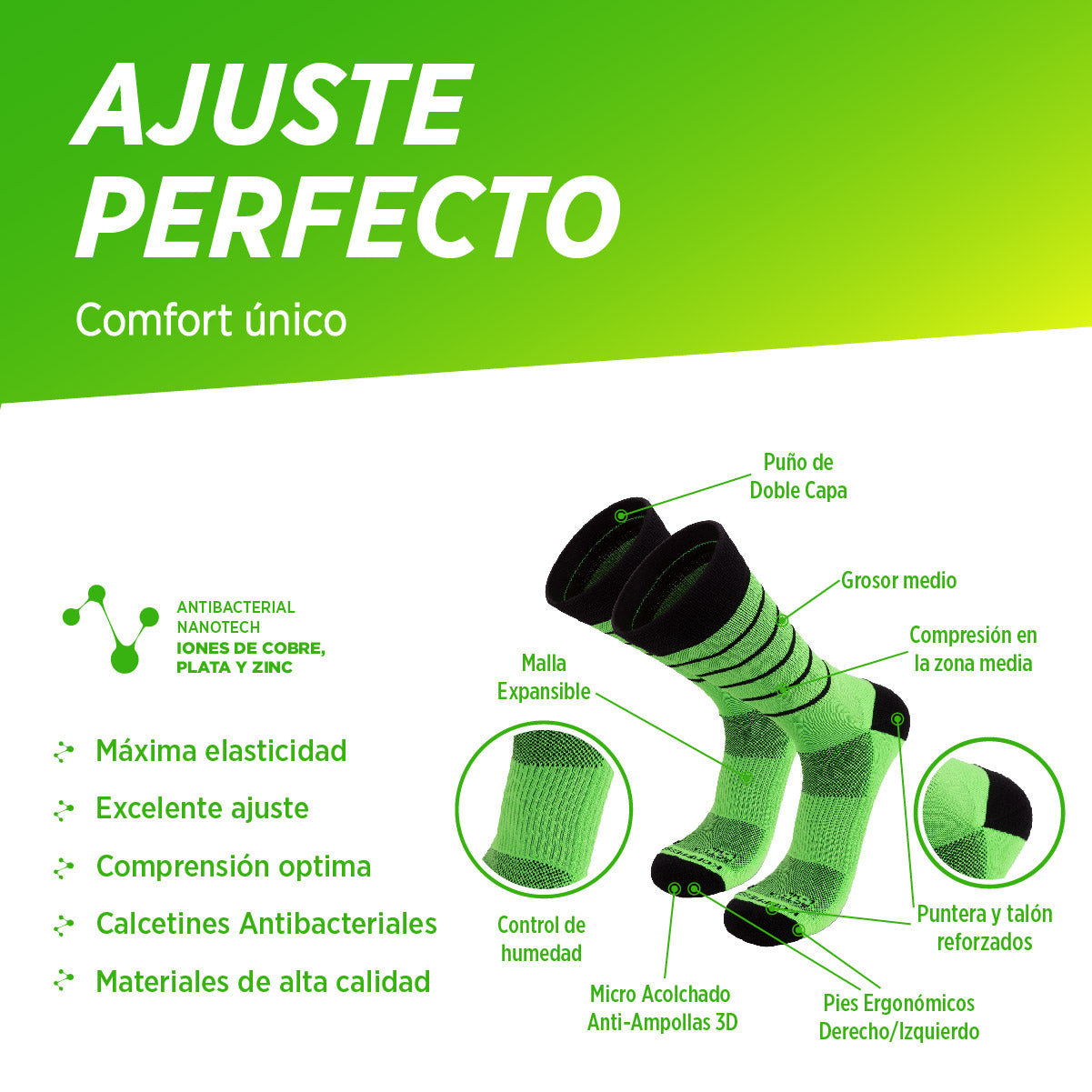 Medias de Compresión | Activa Triathlon, 02-Pack