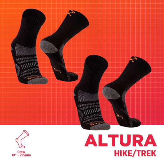 ALTURA Trekking Socks. Medias Deportivas de Algodón Pima, 2 Pares