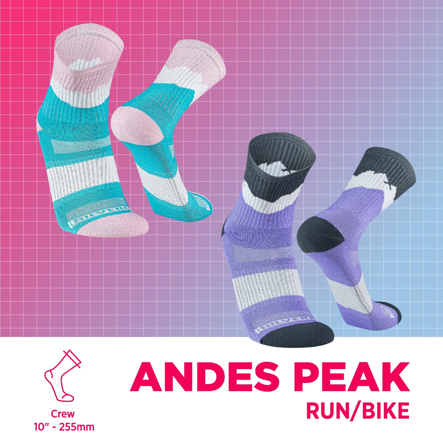 ANDES PEAK Medias acolchadas Trail Running & Outdoor, 2 Pack