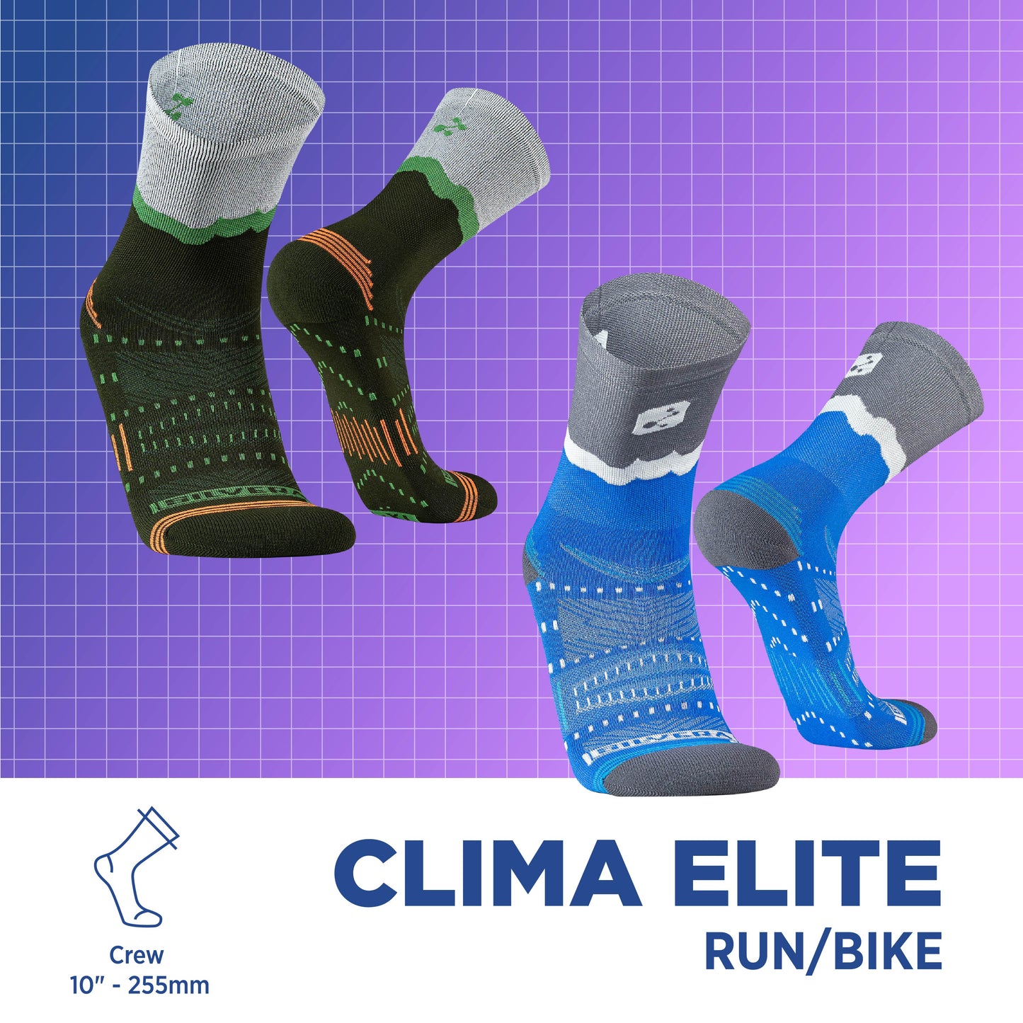 CLIMA ELITE Medias Running y Ciclismo, 2 pack