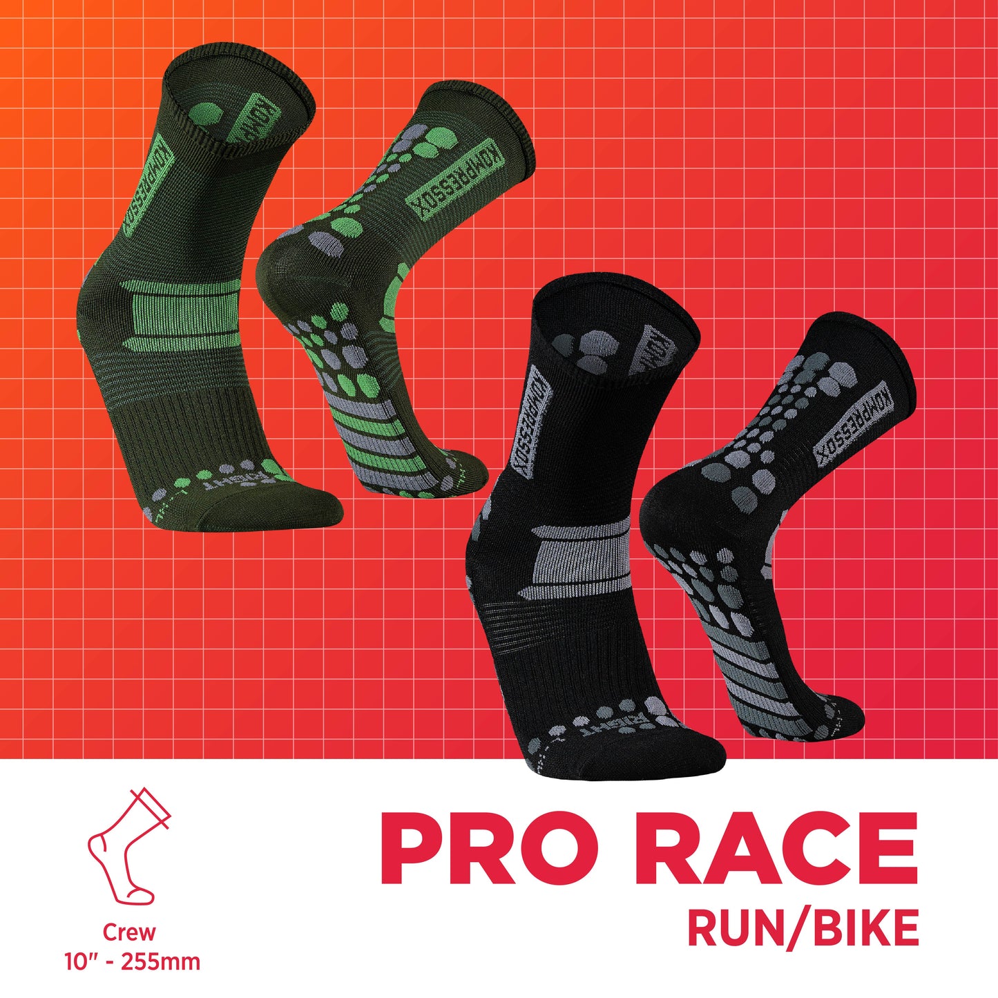 PRO RACE Medias Running Ciclismo, 2 Pares