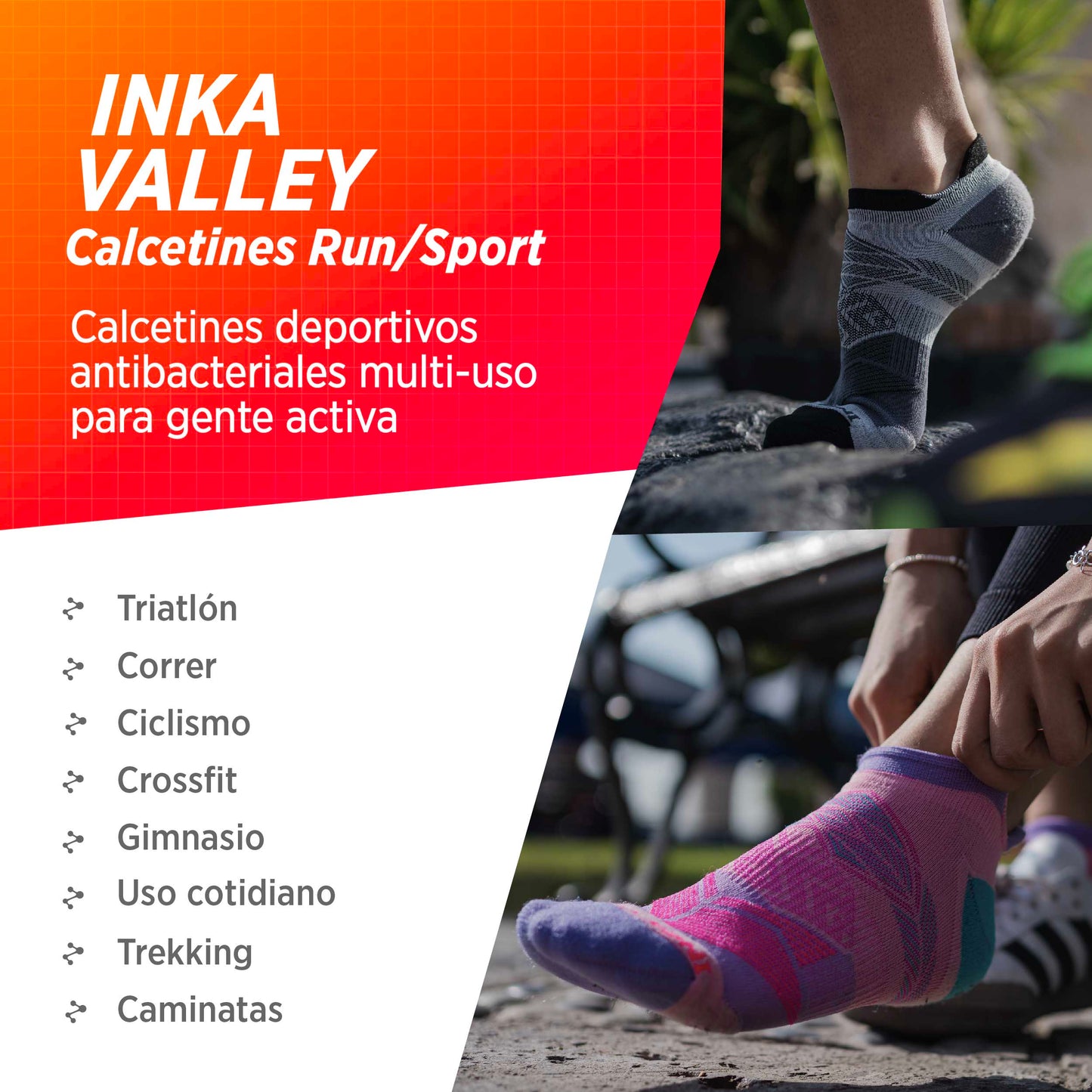 Medias Cortas de Compresion | Inka Valley 2-Pack