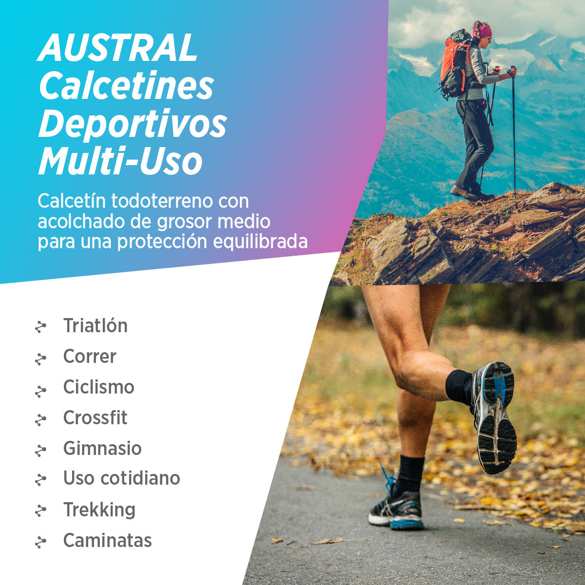Medias Cortas Algodon Pima | Austral Tab, 03-Pack